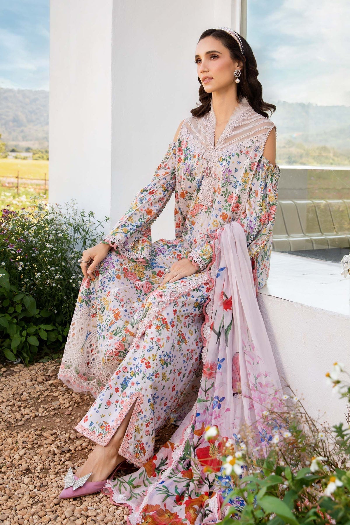 3 Piece Unstitched Printed Lawn Suit - MPT-2507-A