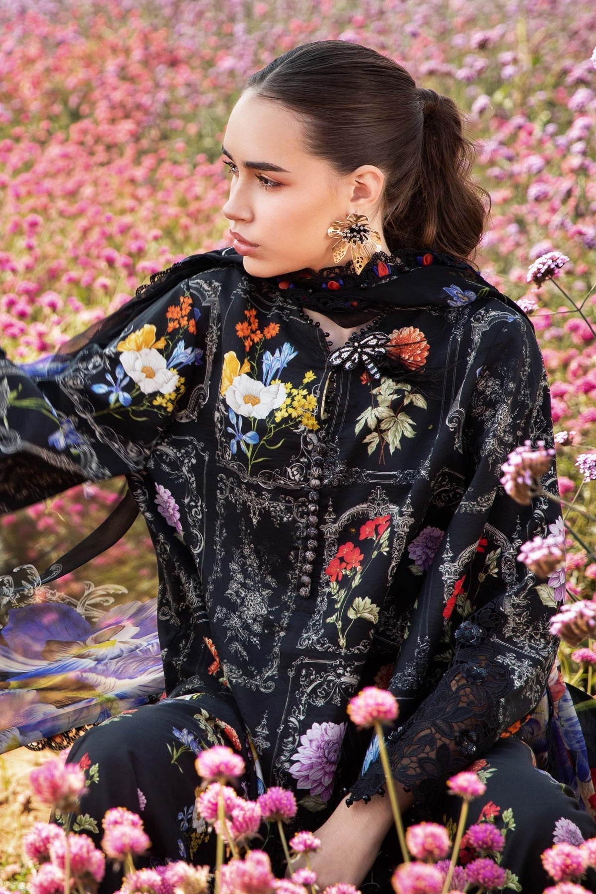 3 Piece Unstitched Printed Lawn Suit - MPT-2511-B