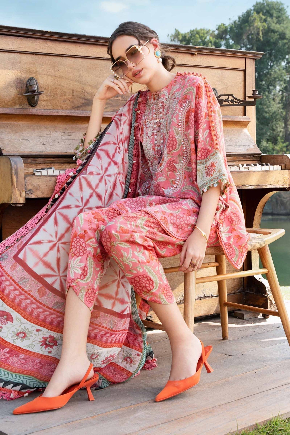 3 Piece Unstitched Printed Lawn Suit - MPT-2513-A