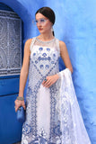 3 Piece Unstitched Embroidered Paper Cotton Suit - D-2510-A