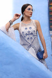 3 Piece Unstitched Embroidered Paper Cotton Suit - D-2510-A