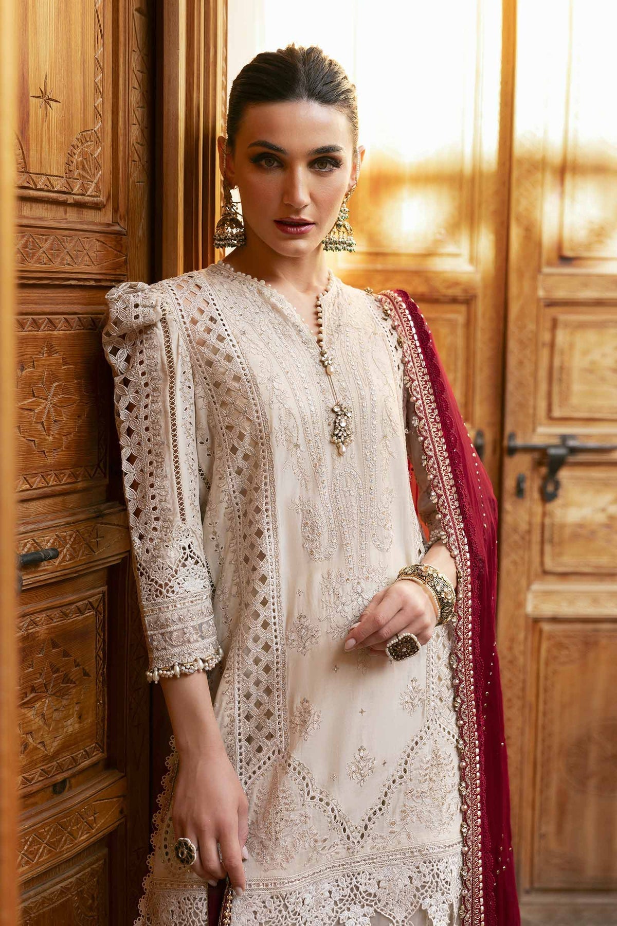 3 Piece Unstitched Embroidered Lawn Suit - D-2511-B