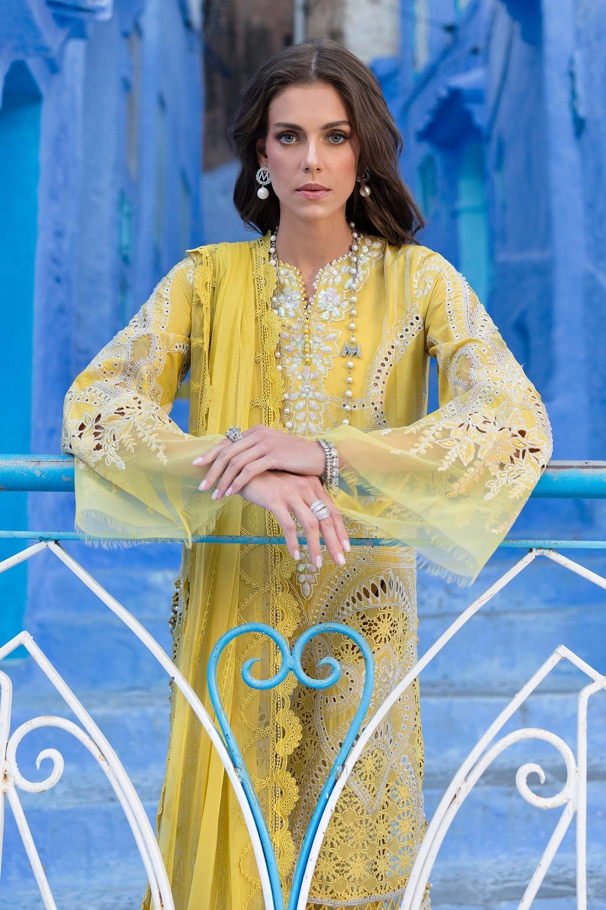 3 Piece Unstitched Embroidered Lawn Suit - D-2512-A