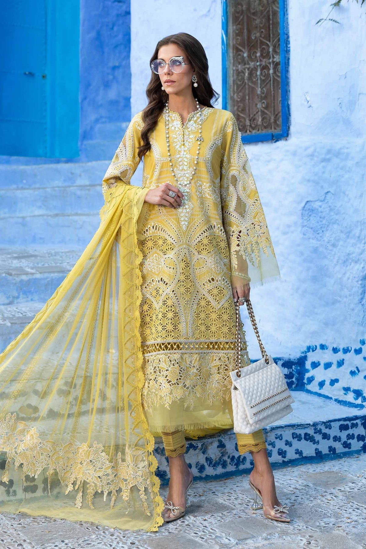 3 Piece Unstitched Embroidered Lawn Suit - D-2512-A