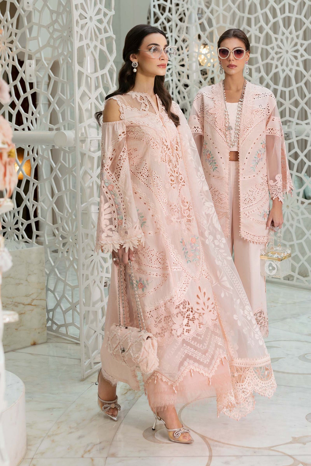 3 Piece Unstitched Embroidered Dobby Lawn Suit - D-2513-A