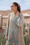 3 Piece Unstitched Embroidered Dobby Lawn Suit - D-2515-B