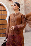 3 Piece Unstitched Embroidered Paper Cotton Suit - D-2501-B