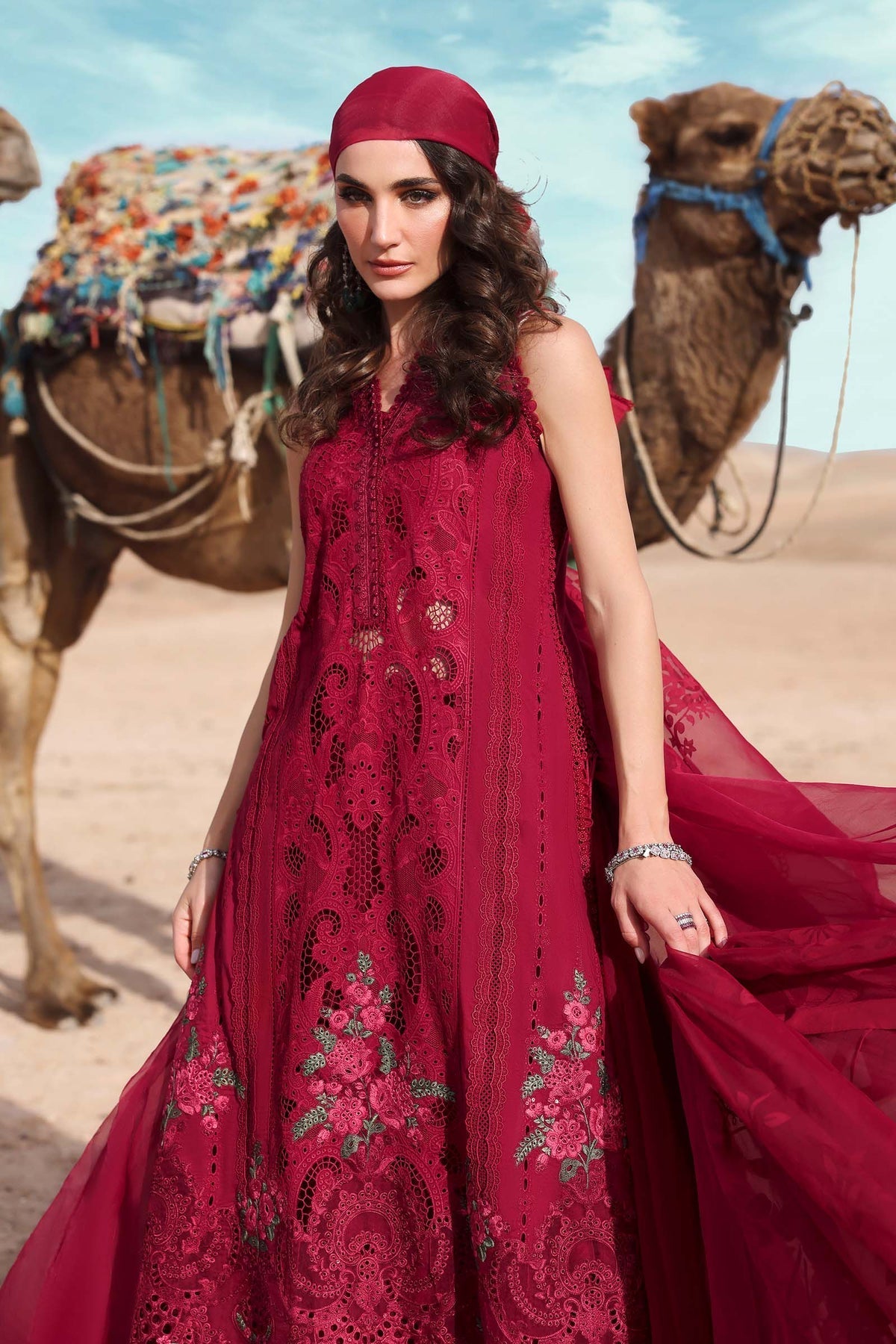3 Piece Unstitched Embroidered Lawn Suit - D-2504-A