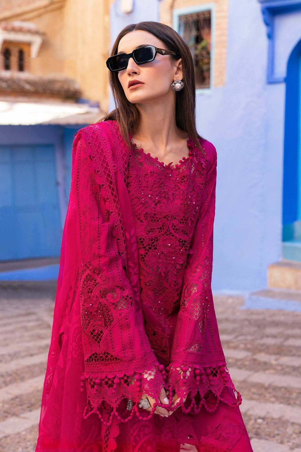 3 Piece Unstitched Embroidered Lawn Suit - D-2508-A