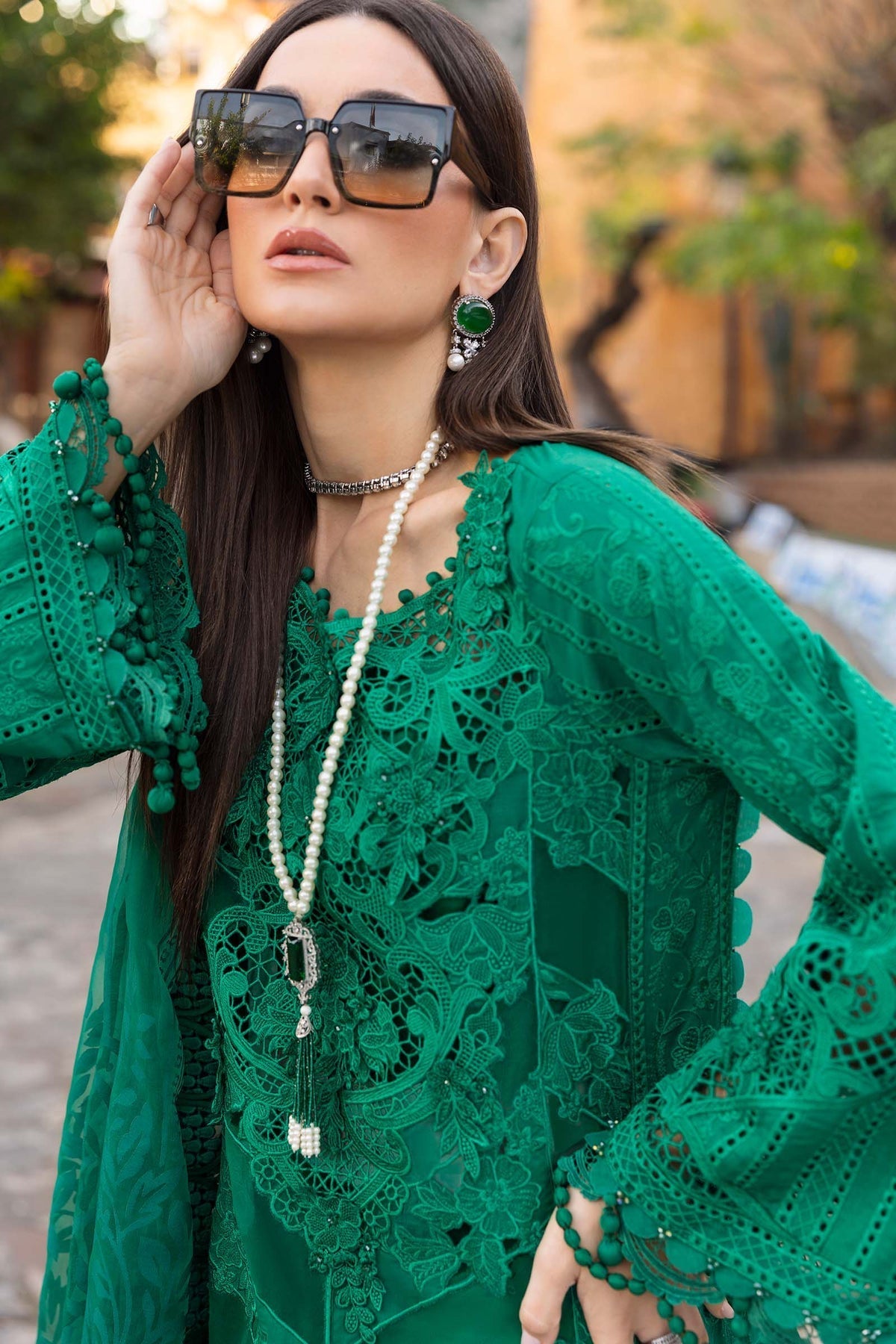3 Piece Unstitched Embroidered Lawn Suit - D-2508-B