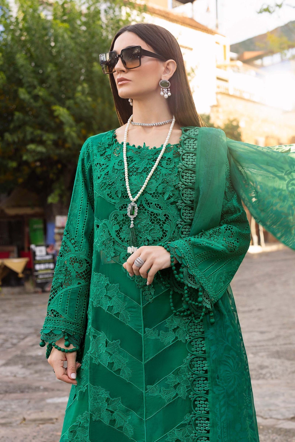 3 Piece Unstitched Embroidered Lawn Suit - D-2508-B