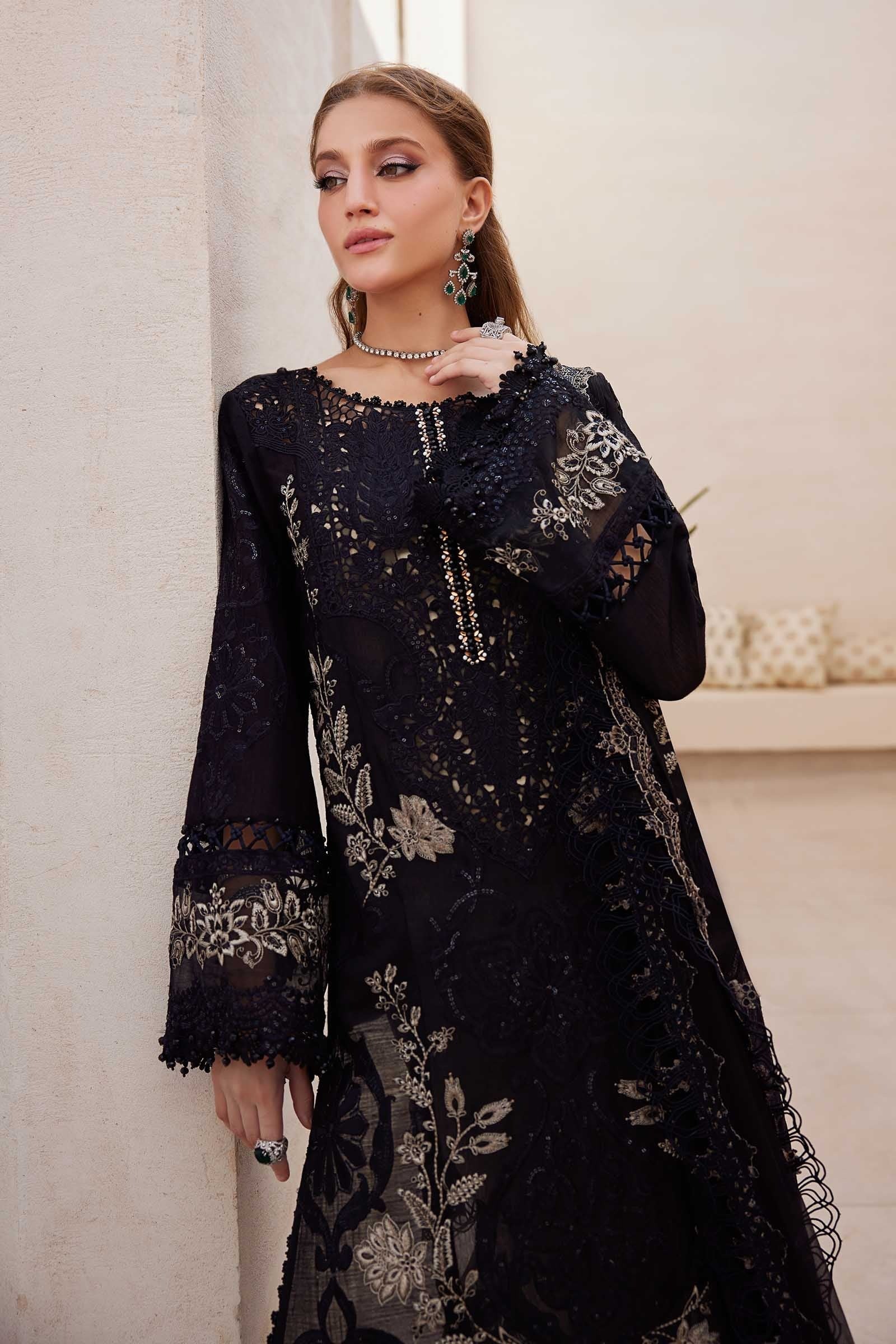 3 Piece Unstitched Embroidered Paper Cotton Suit
