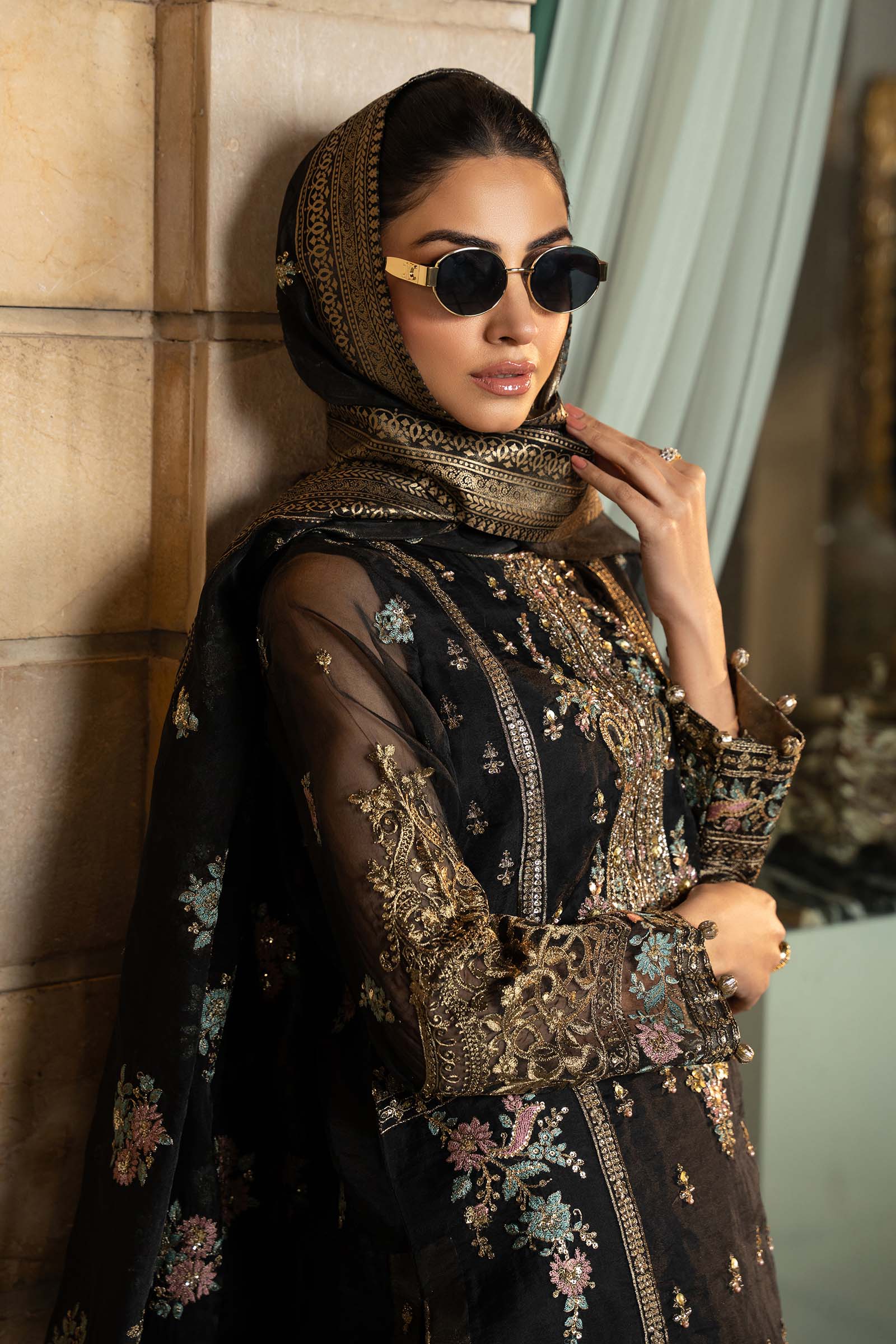 Maria B - SF-EF25-24 3 Piece Embroidered Organza Suit