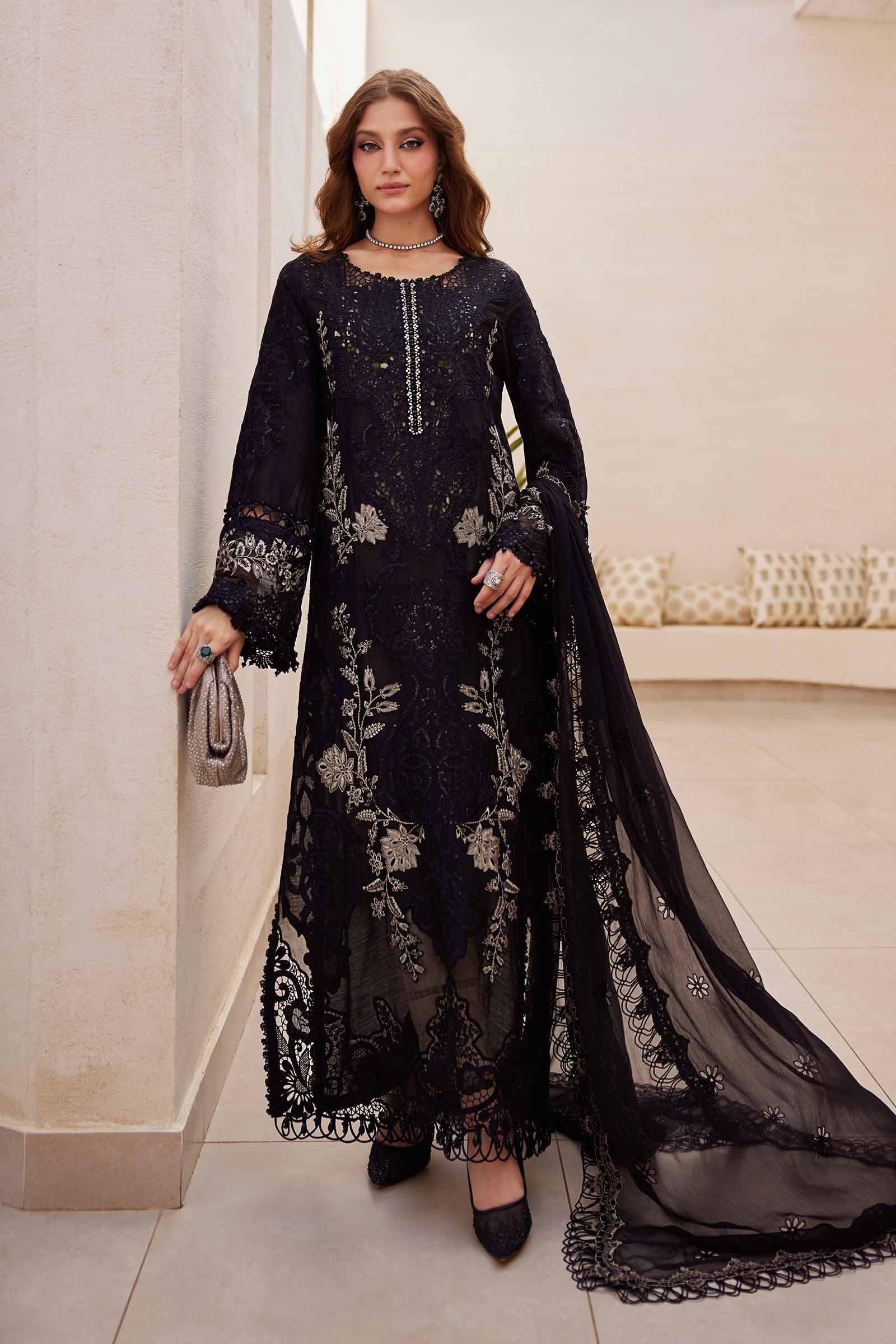 3 Piece Unstitched Embroidered Paper Cotton Suit