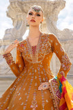 Maria B - Unstitched Embroidered Cotton Satin Suit - CST-812-Orange Mustard