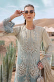 3 Piece Unstitched Embroidered Dobby Lawn Suit - D-2515-B