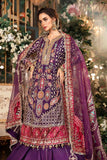 MARIA B - 3 Piece Unstitched Embroidered Raw Silk Suit - BD-2903-Purple-Default