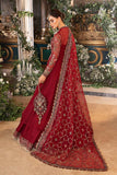 MARIA B - 3 Piece Unstitched Embroidered Organza Suit - BD-2908-Red-Default