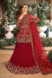MARIA B - 3 Piece Unstitched Embroidered Organza Suit - BD-2908-Red-Default